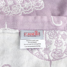 Load image into Gallery viewer, Lightweight Double Layered 100% Cotton Yarn Bed Blanket - Size Extra Full 79&quot; by 90&quot; (Plum)