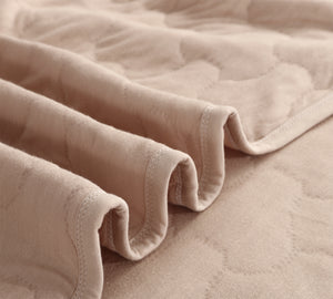 Ultra-Soft Bamboo Quilted Throw Blanket Breathable, Extra Full Size 79” x 90” (Waffle)