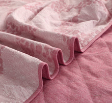 Load image into Gallery viewer, Three Piece 100% Cotton Washed Quilt With 2 Pillow Case Sham Set (Coral Pink, Queen)