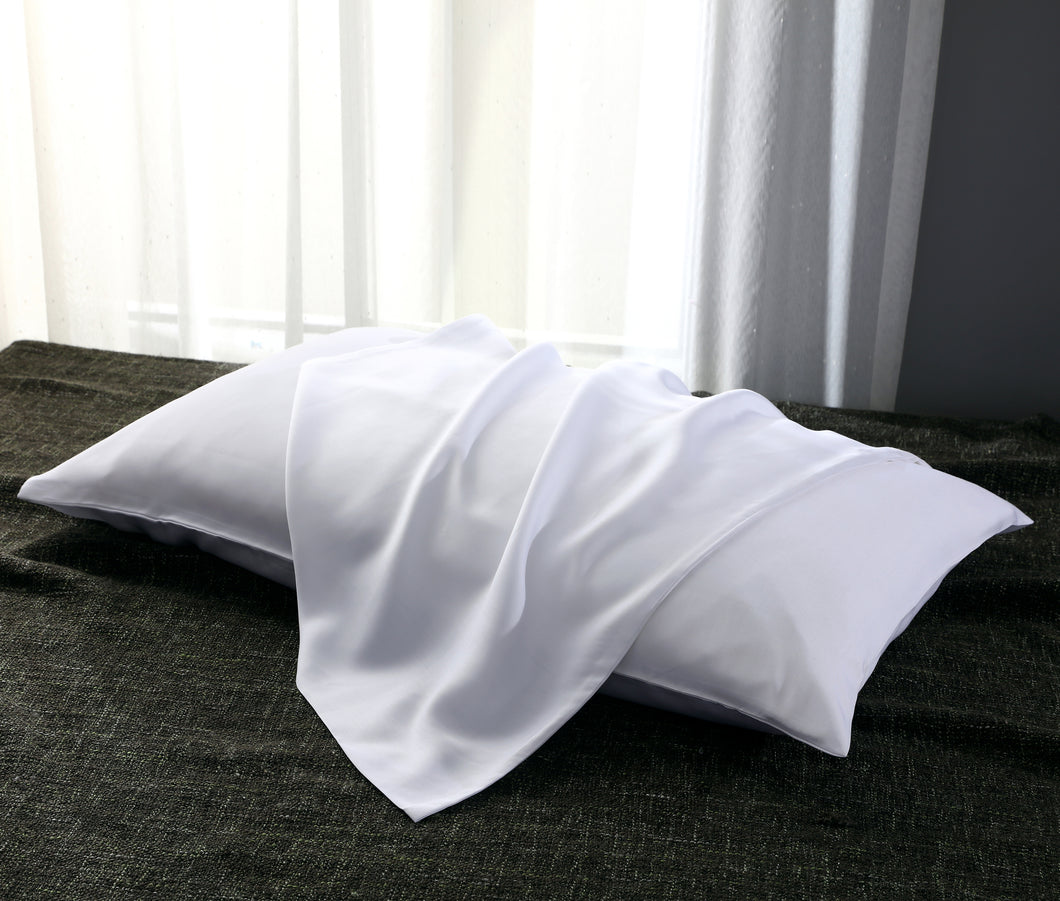 Candid Bedding White Pillowcase - Ultra Soft 100% Tencel Fiber - Set of 2