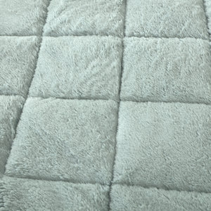Premium Plush 100% Cotton Sateen and Luxury Poly Fleece Reversible Comforter (Fountain Blue)