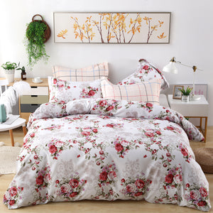 Candid Bedding Utlra Soft Floral 5 Piece Reversible Duvet Cover Set with 4 Pillow Shams