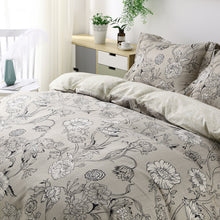 Load image into Gallery viewer, Candid Bedding Utlra Soft Floral 3 Piece Reversible Duvet Cover Set with 2 Pillow Shams