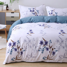 Load image into Gallery viewer, Utlra Soft Floral Pattern 5 Piece Reversible Duvet Cover Set with 4 Pillow Shams