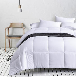 Candid Bedding Comforter Duvet Insert, Quilted Comforter with Corner Tabs (White)
