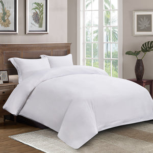 Duvet Cover 3 Piece Set – Ultra Soft Double Brushed Microfiber Hotel Collection – Comforter Cover with Button Closure and 2 Pillow Shams - White