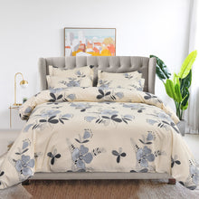 Load image into Gallery viewer, Utlra Soft Floral Design 5 Piece Reversible Duvet Cover Set with 4 Pillow Shams